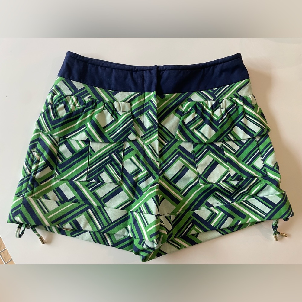 Carven Shorts Geometric Navy Green White- never worn